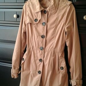 H&M Caramel Button Down Parka/Jacket